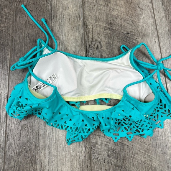 VS Teal Flounce Swim Top - Picture 4 of 9